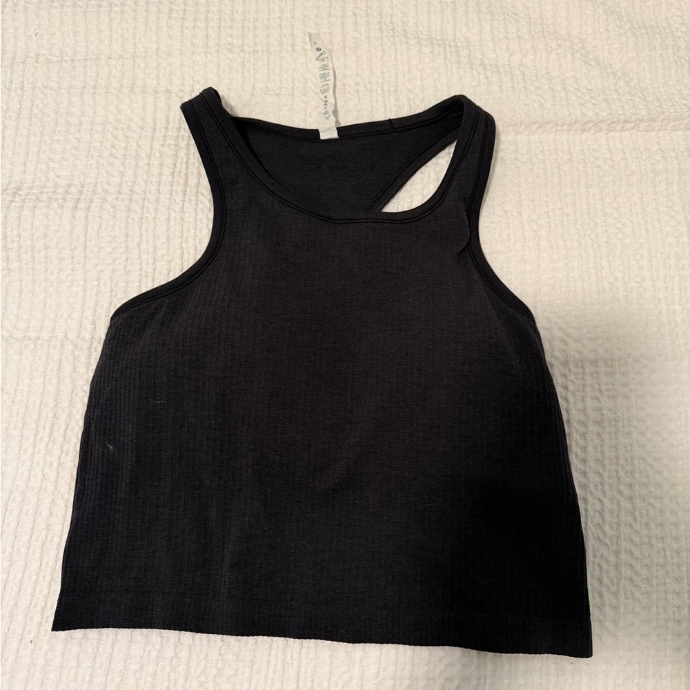lululemon athletica Black Crop Pilates Top